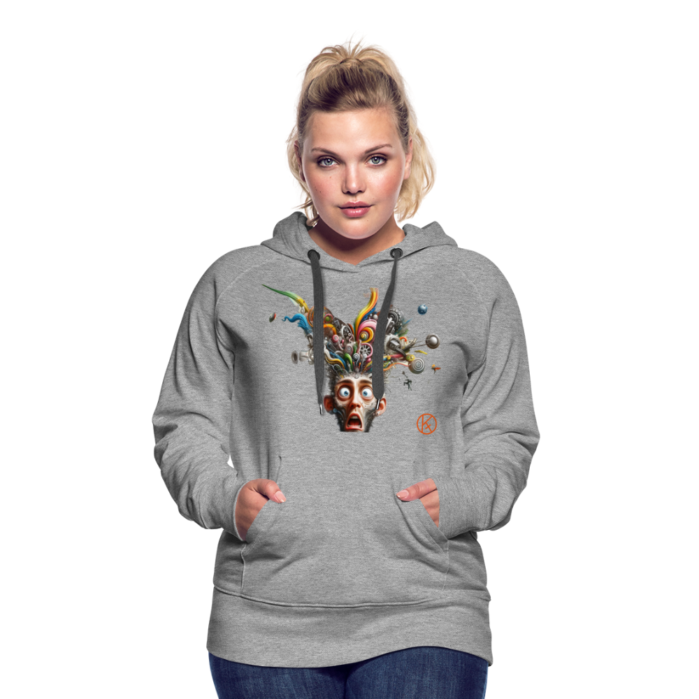 Showroom - Frauen Premium Hoodie Spreadshirt - Grau meliert