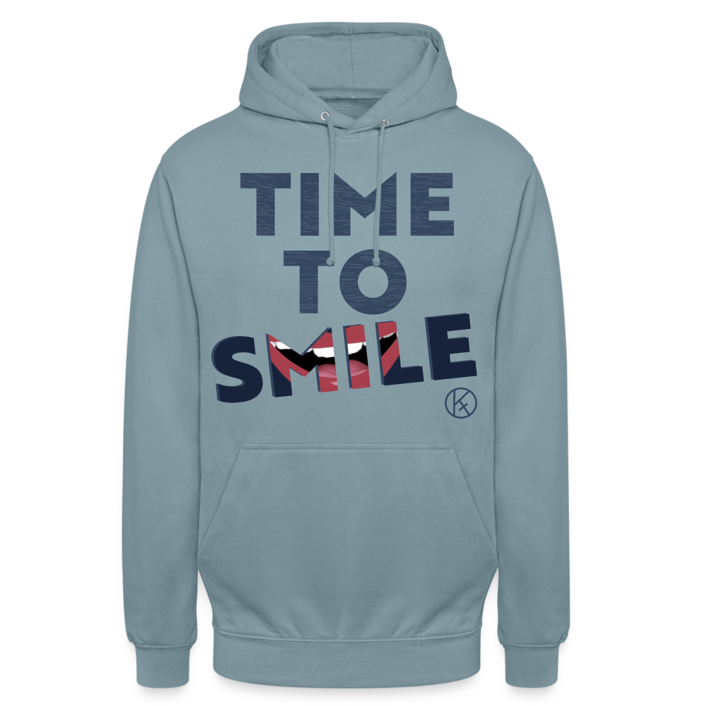 Time to smile - Unisex Hoodie AWDis Just Hoods - Nebelblau