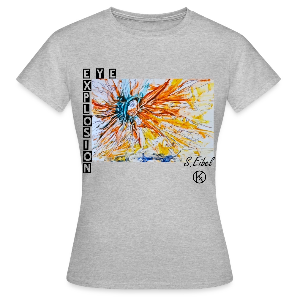 Eye Explosion - eibelartig - Palette - Frauen T-Shirt Gildan - Grau meliert