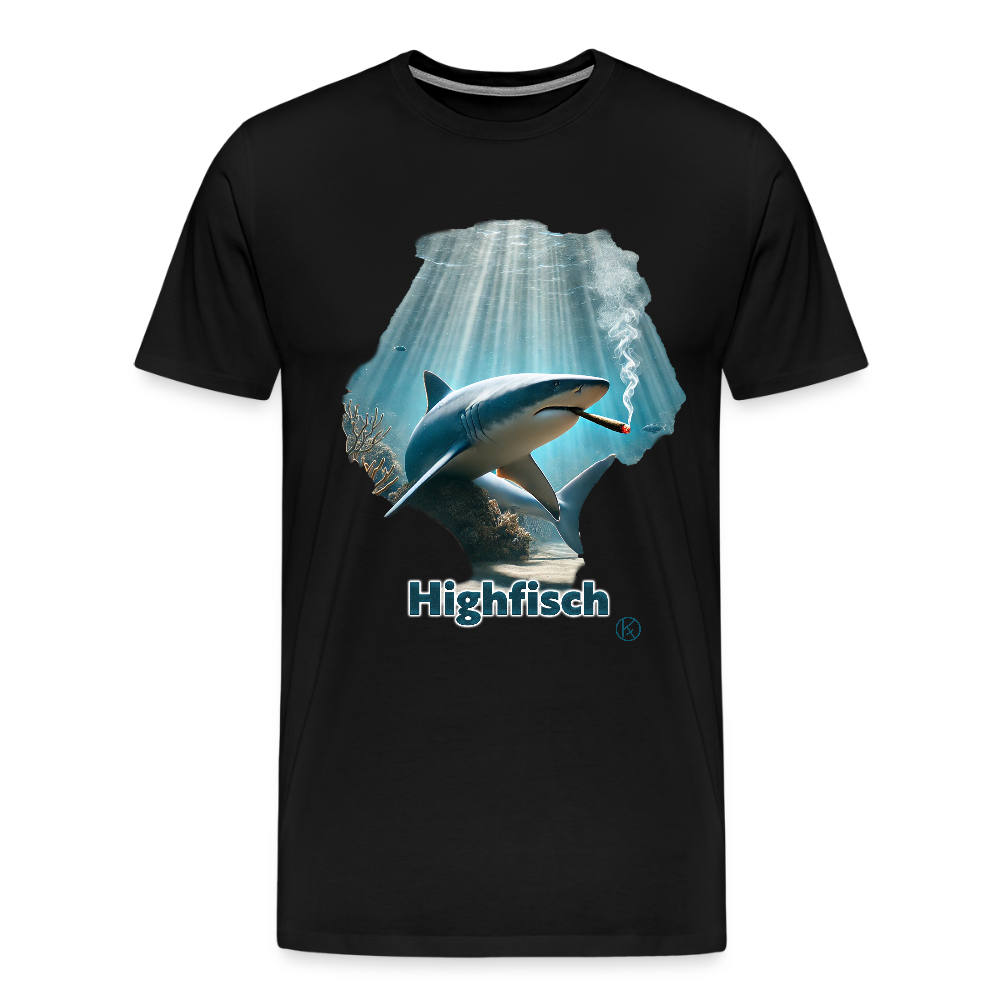 Highfish - tierisch - Männer T-Shirt - Schwarz