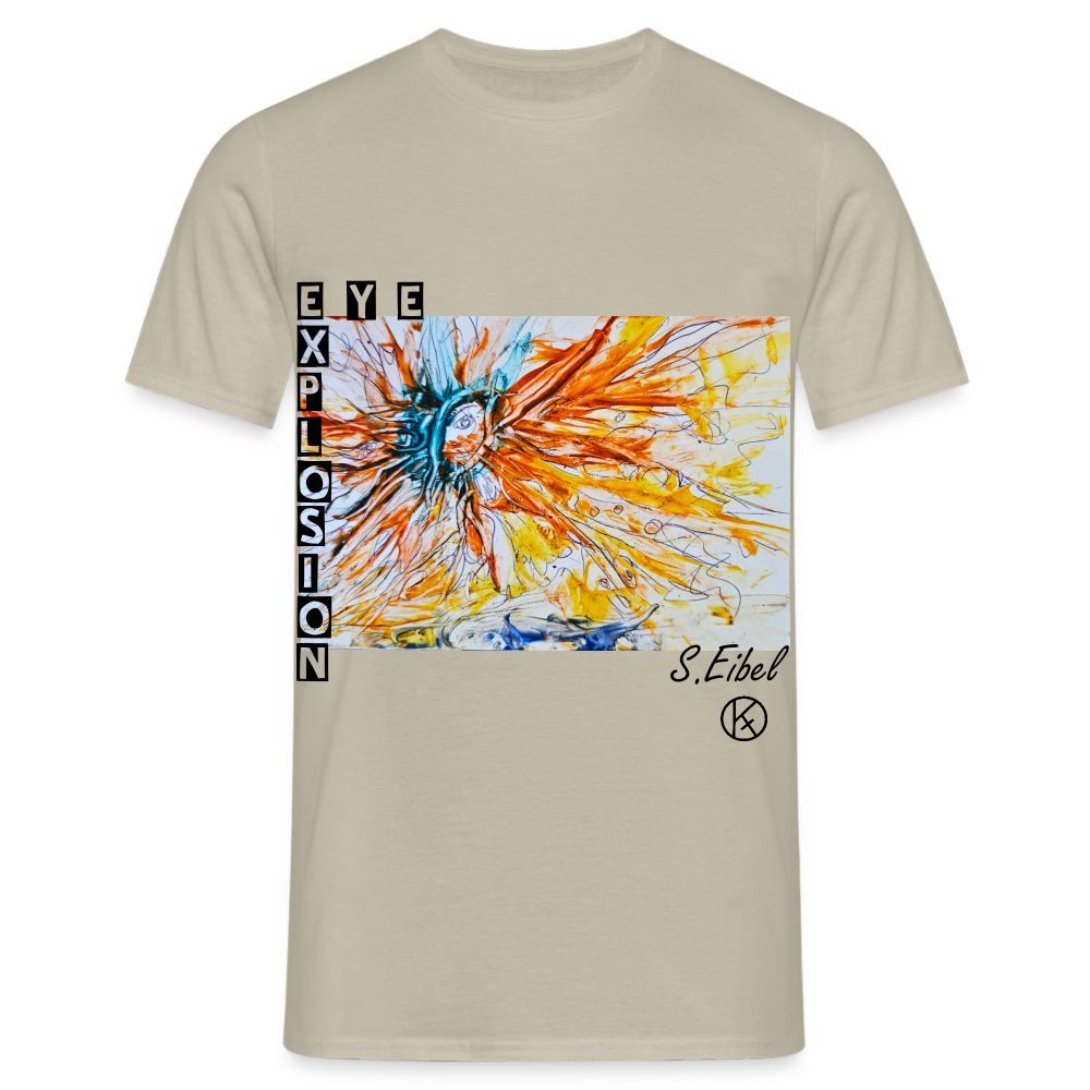 Eye Explosion - eibelartig - Palette - Männer T-Shirt Gildan - Sandbeige