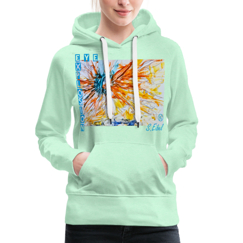 Eye Explosion - eibelartig - Frauen Premium Hoodie - helles Mintgrün
