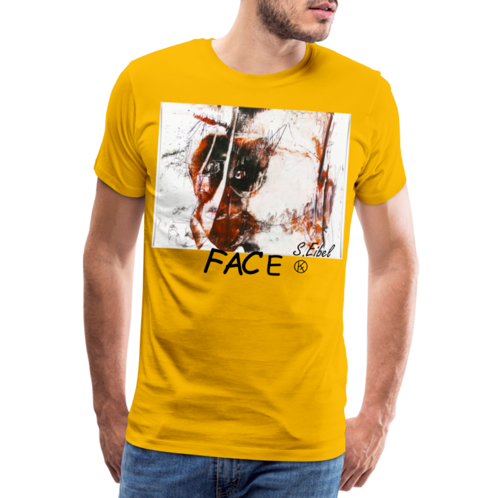 Face - eibelartig - Männer Premium T-Shirt - Sonnengelb