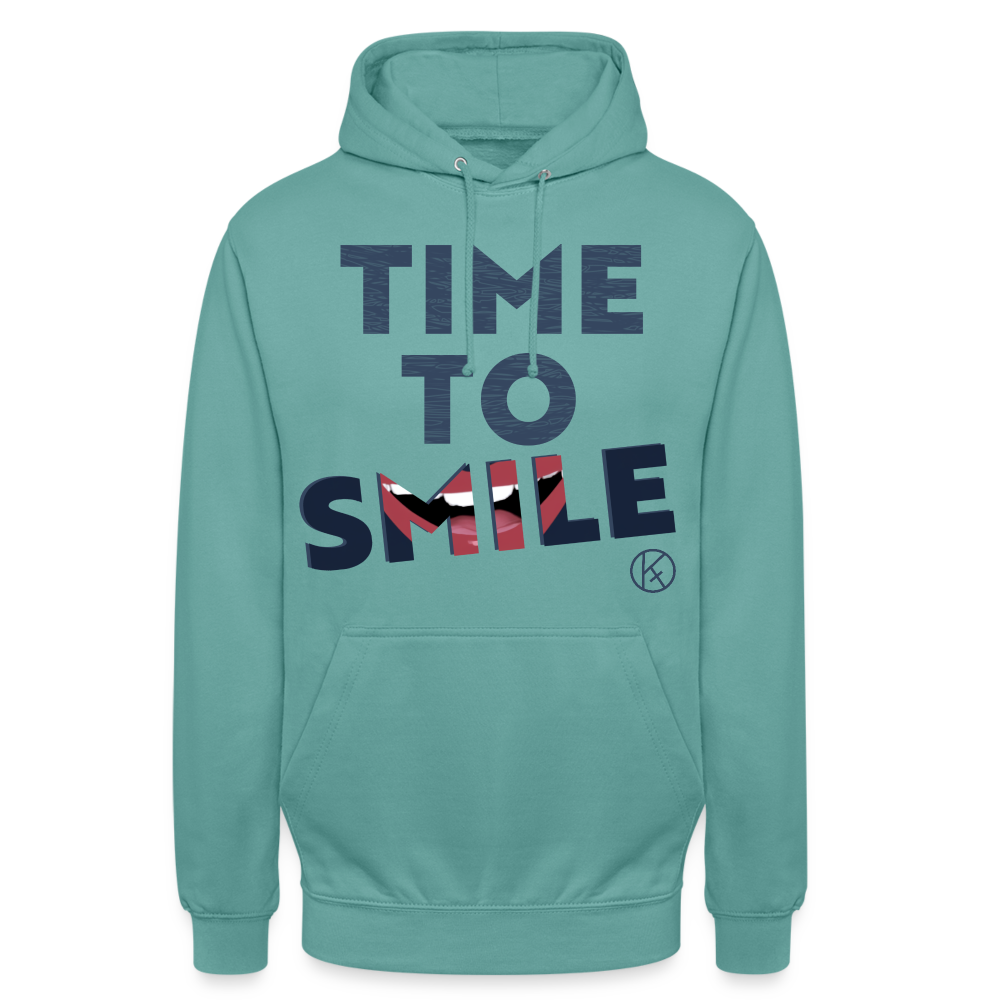 Time to smile - Unisex Hoodie AWDis Just Hoods - Pastelltürkis