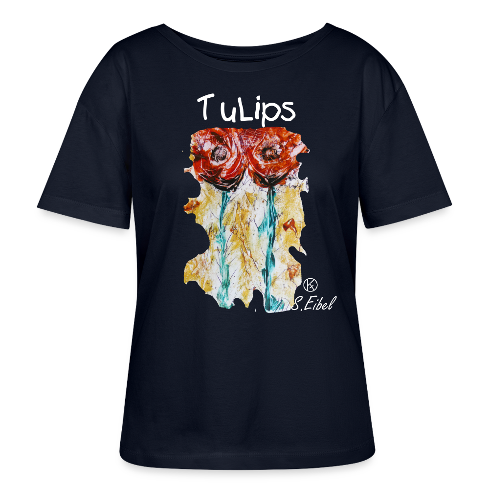 TuLips - eibelartig - Stanley/Stella Relaxed Rundhals Frauen Bio-T-Shirt SERENA - Navy