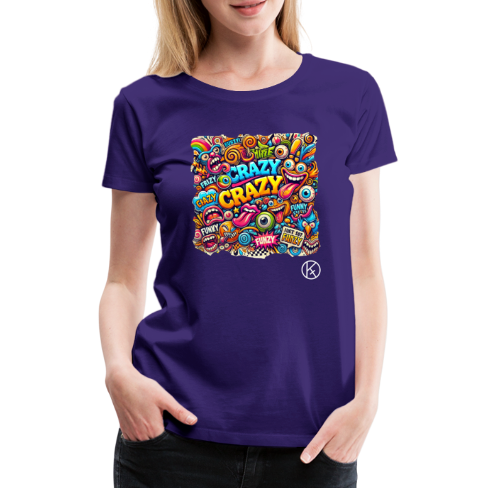 crazy - Frauen Premium T-Shirt - Lila
