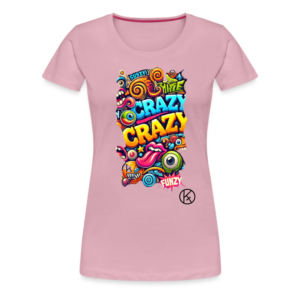 crazy - witzig - Frauen Premium T-Shirt Spreadshirt - Hellrosa