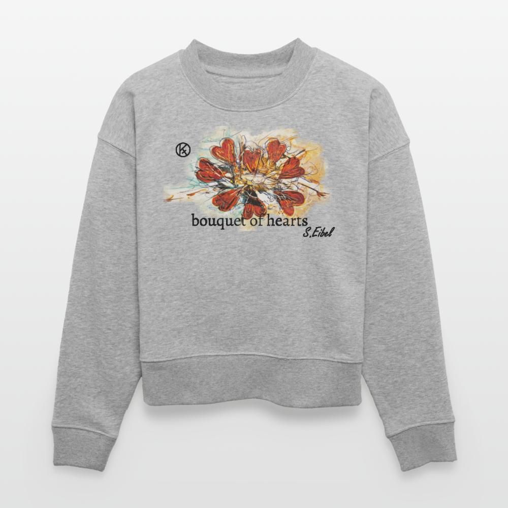 bouquet of hearts - eibelartig - Stanley/Stella Cropped Frauen Bio-Sweatshirt CROPSTER Stanley Stella - Grau meliert