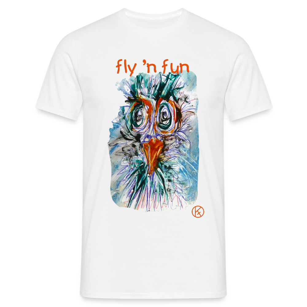 fly 'n fun - eibelartig - Männer T-Shirt - Weiß