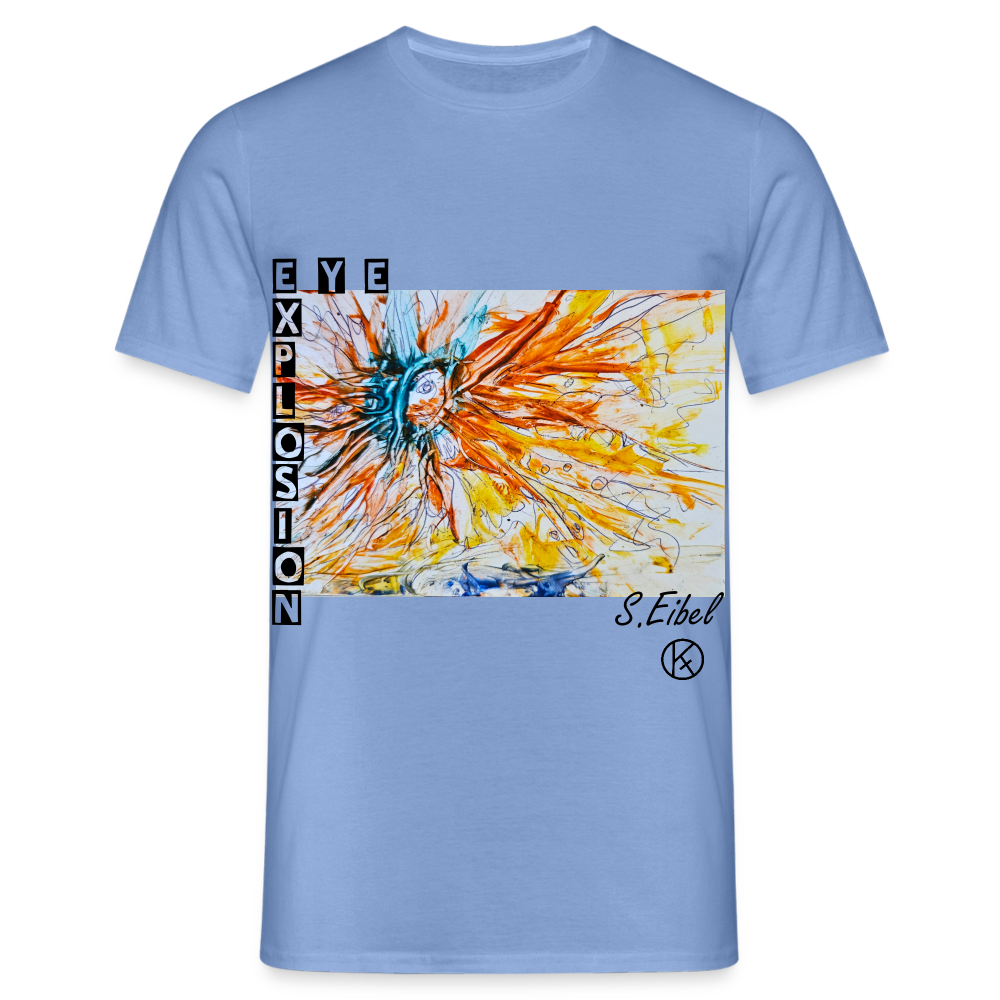 Eye Explosion - eibelartig - Palette - Männer T-Shirt Gildan - carolina blue