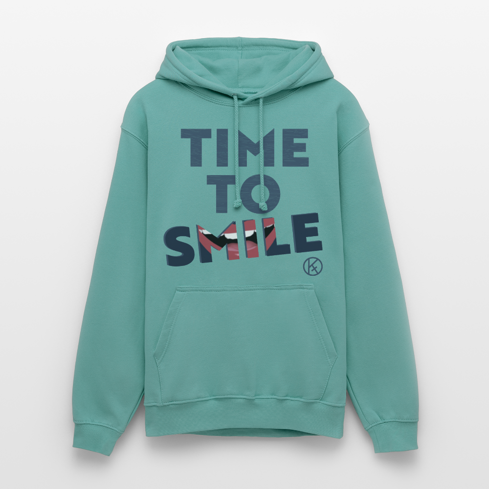 Time to smile - Unisex Hoodie AWDis Just Hoods - Pastelltürkis