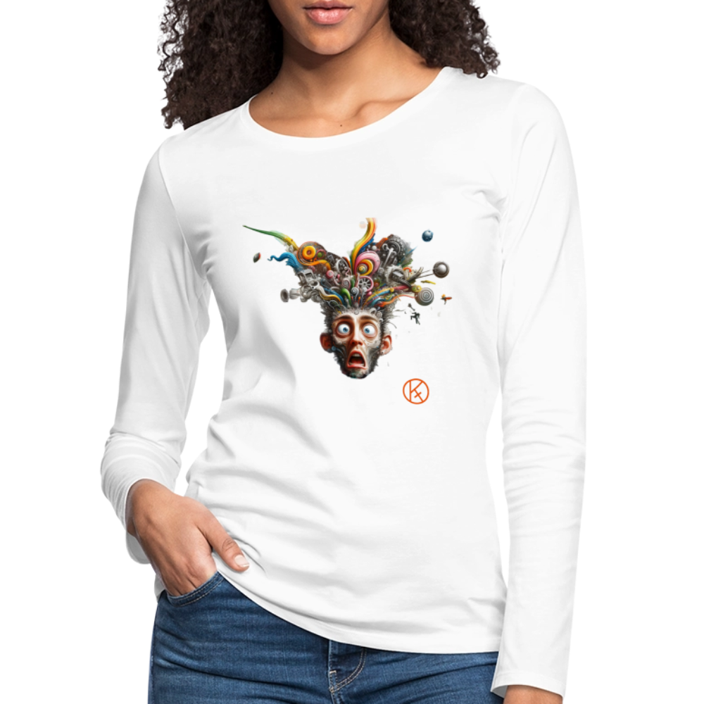 Showroom - Frauen Premium Langarmshirt - Weiß