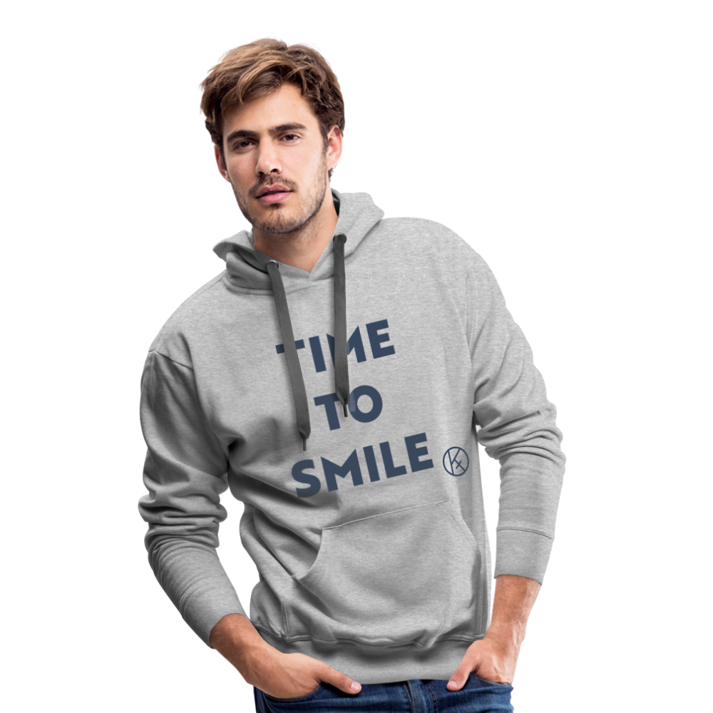 time to smile - Männer Premium Hoodie - Grau meliert