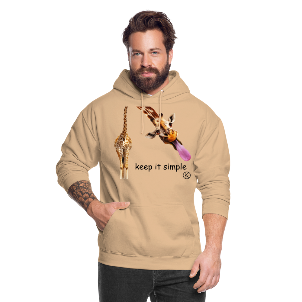 keep it simple-giraffe - witzig - tierisches - Unisex Hoodie - Pfirsich