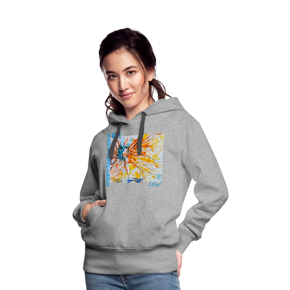 Eye Explosion - eibelartig - Frauen Premium Hoodie - Grau meliert
