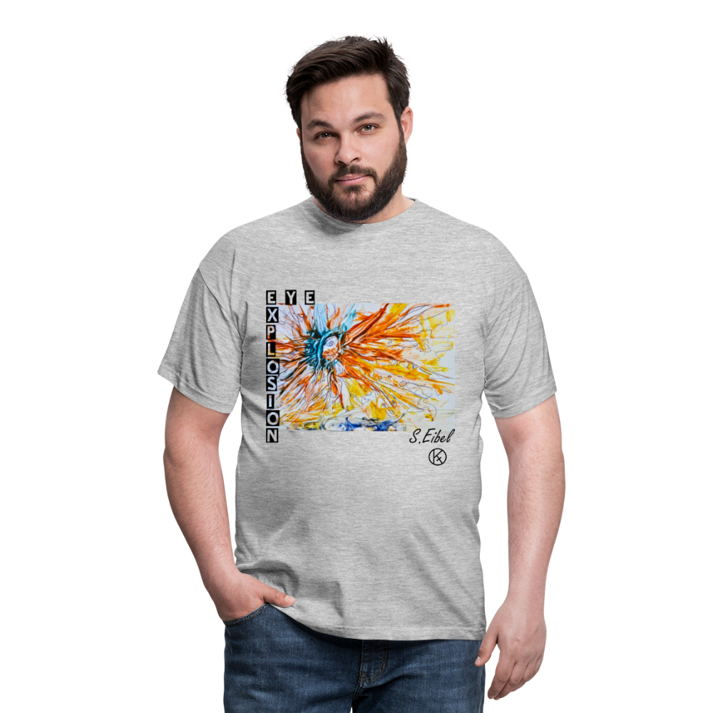 Eye Explosion - eibelartig - Palette - Männer T-Shirt Gildan - Grau meliert