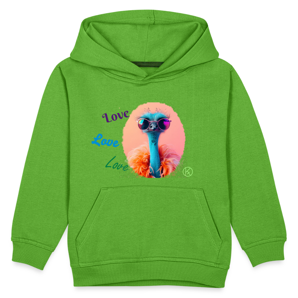 Love-Strauss - tierisches - Kinder Premium Hoodie - Hellgrün