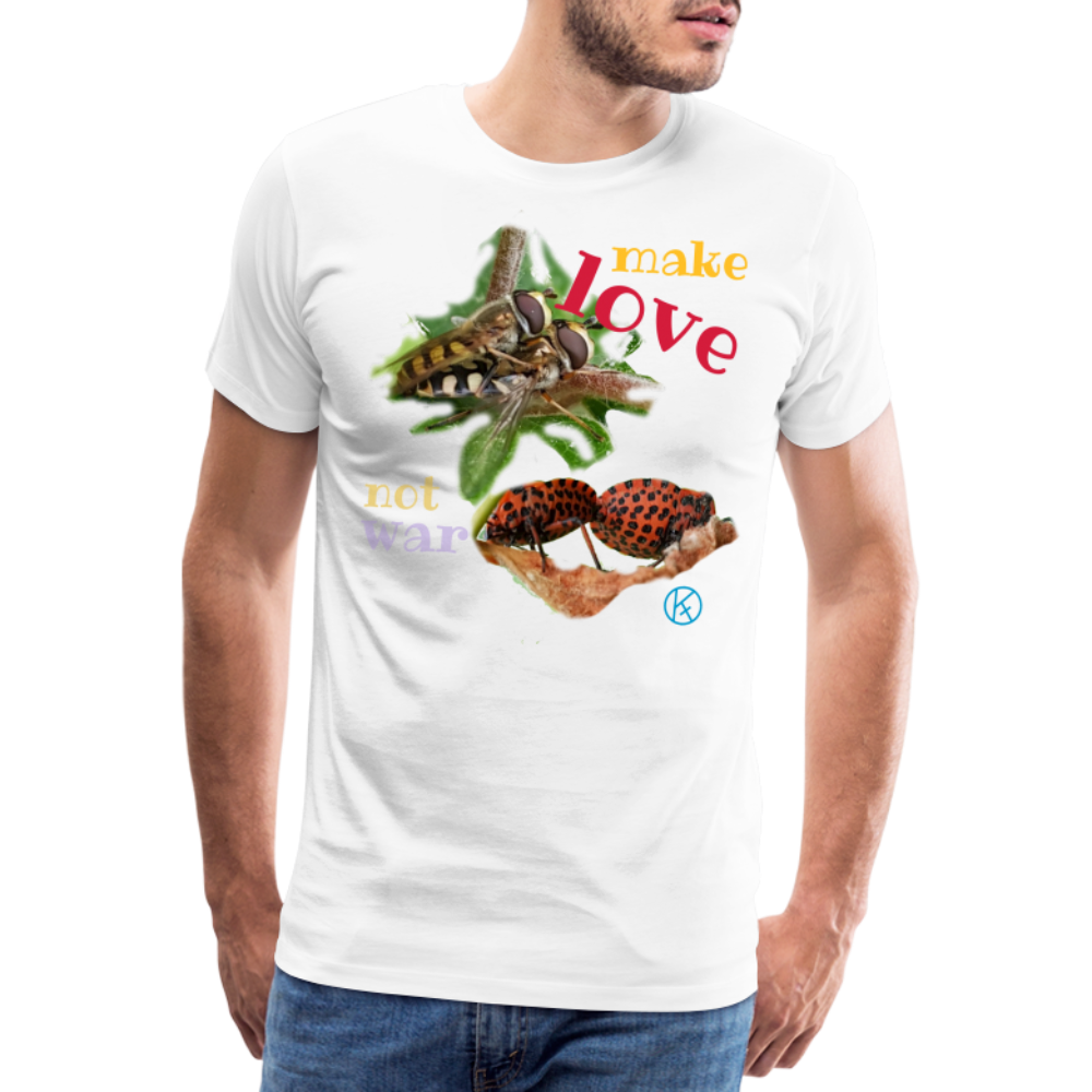 make-love - tierisches - Männer Premium T-Shirt | Spreadshirt 812 Spreadshirt - Weiß