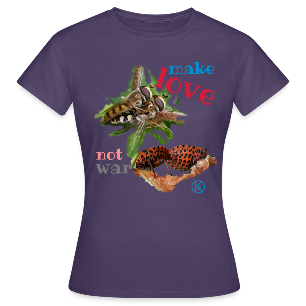 make-love - tierisches - pastell - Frauen T-Shirt - Dunkellila