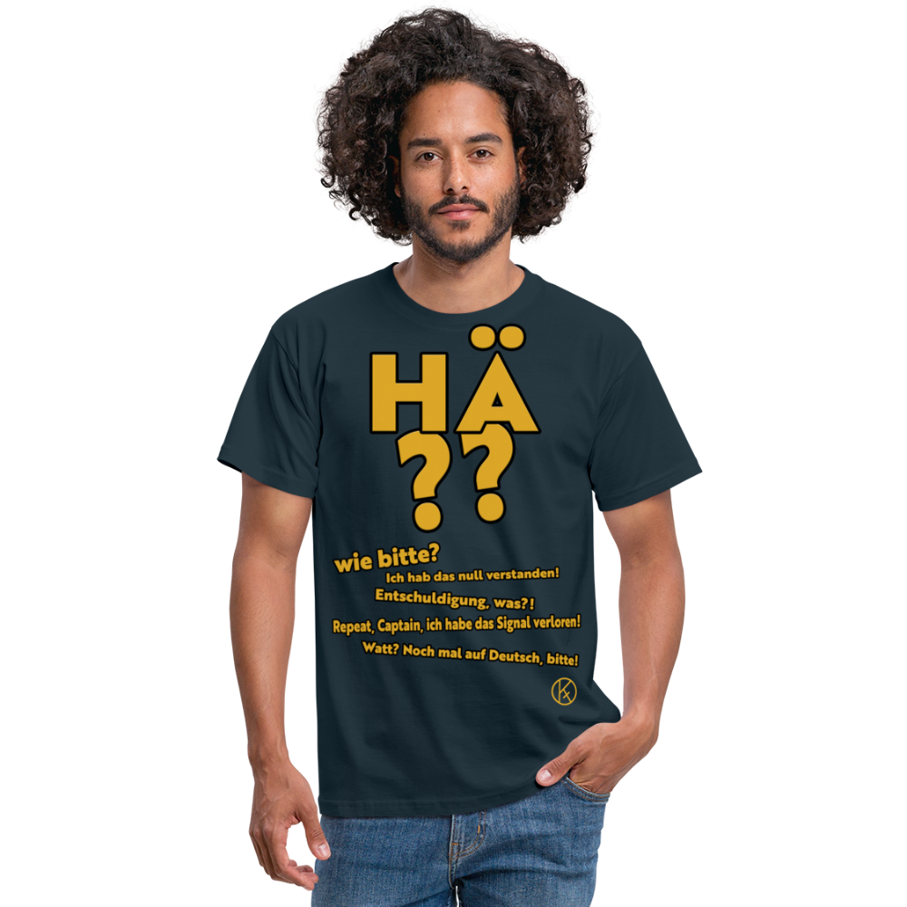 hä?? - witzig - Männer T-Shirt - Navy
