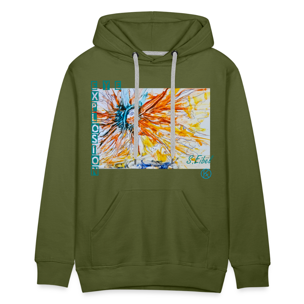 Eye Explosion - eibelartig - Palette - Männer Premium Hoodie - Olivgrün