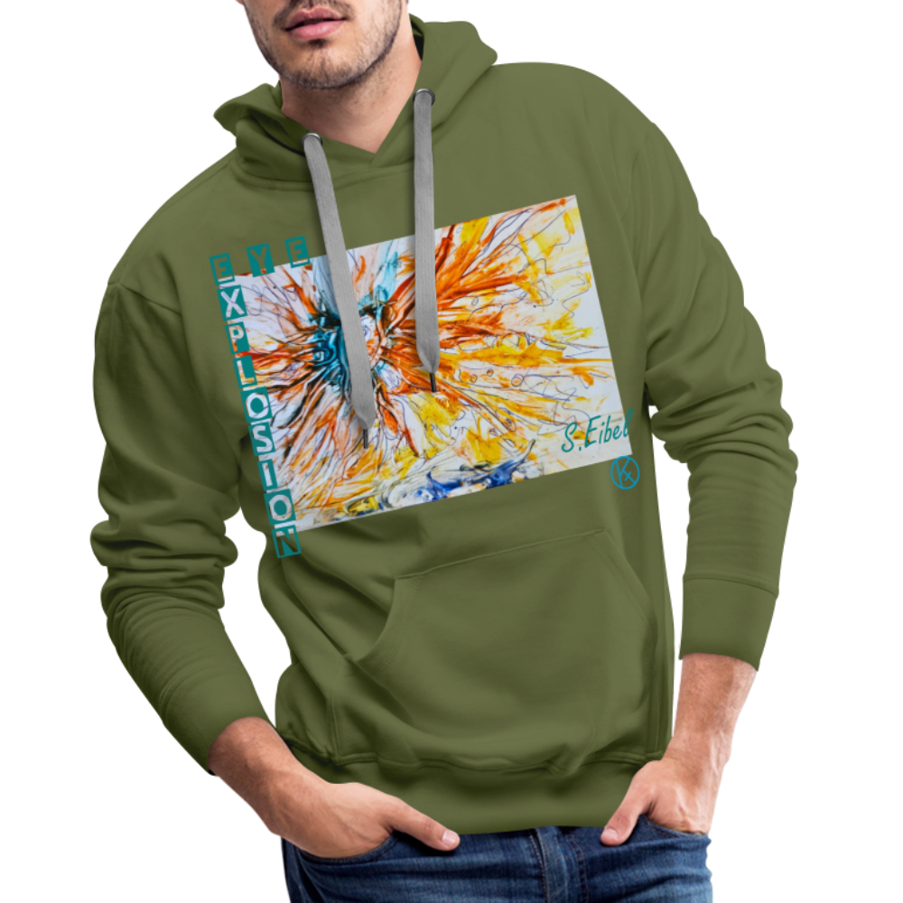 Eye Explosion - eibelartig - Palette - Männer Premium Hoodie - Olivgrün