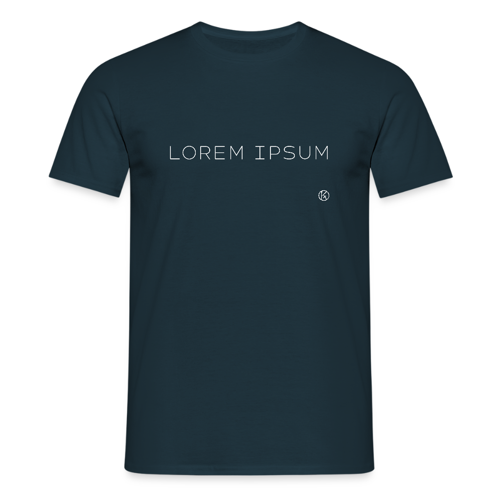 Lorem ipsum - schwarz - kf - Männer T-Shirt - Navy