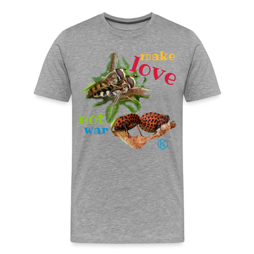make-love - tierisches - Männer Premium T-Shirt - Grau meliert