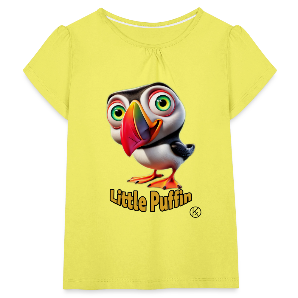 Little-Puffin - Wind - Mädchen-T-Shirt mit Raffungen - Gelb