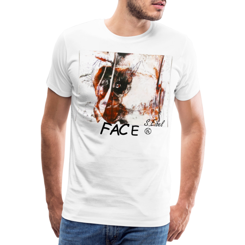 Face - eibelartig - Männer Premium T-Shirt - Weiß