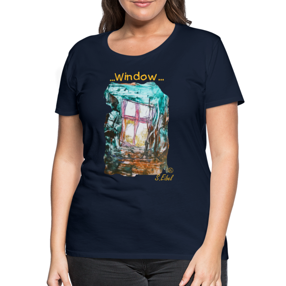 Window - eibelartig - Frauen Premium T-Shirt - Navy