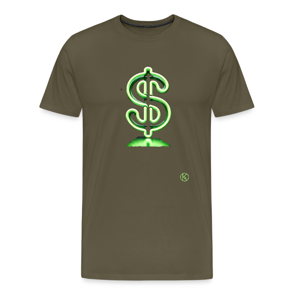 Neon - Dollar - Männer Premium T-Shirt - Khaki