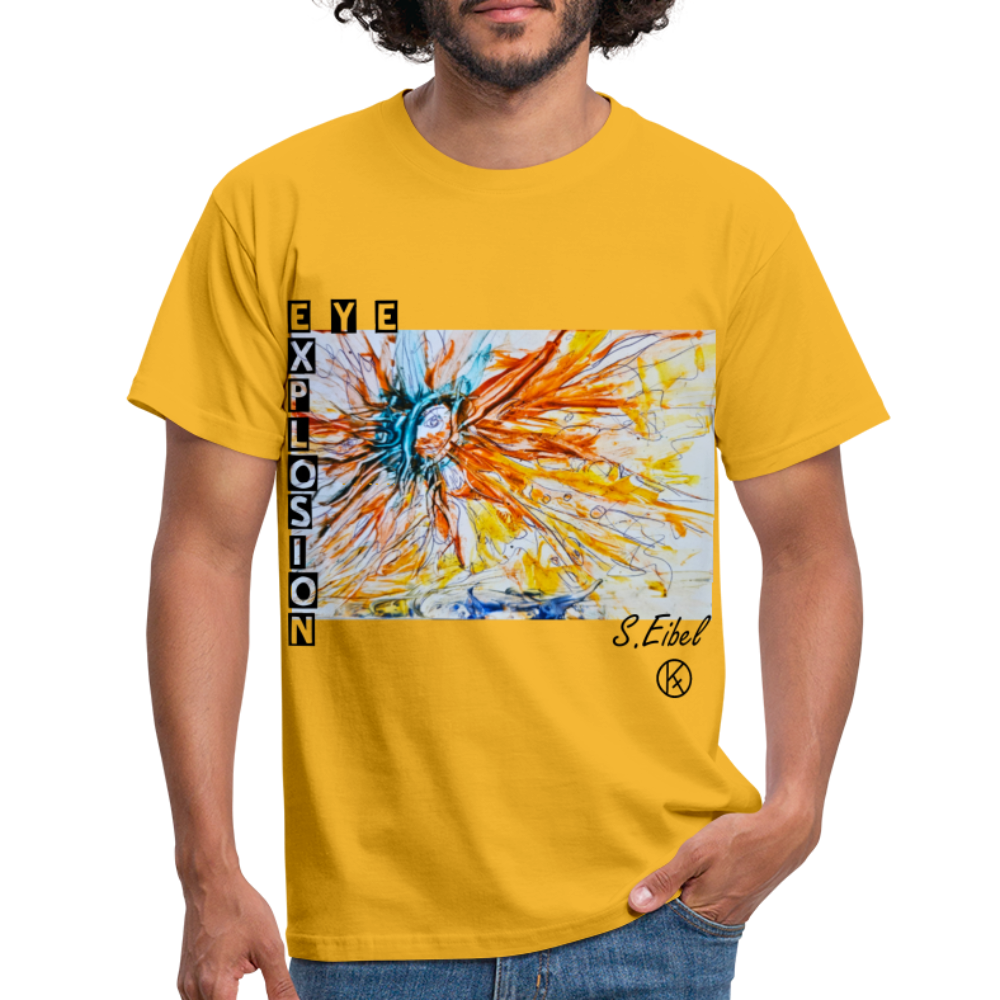 Eye Explosion - eibelartig - Palette - Männer T-Shirt Gildan - Gelb
