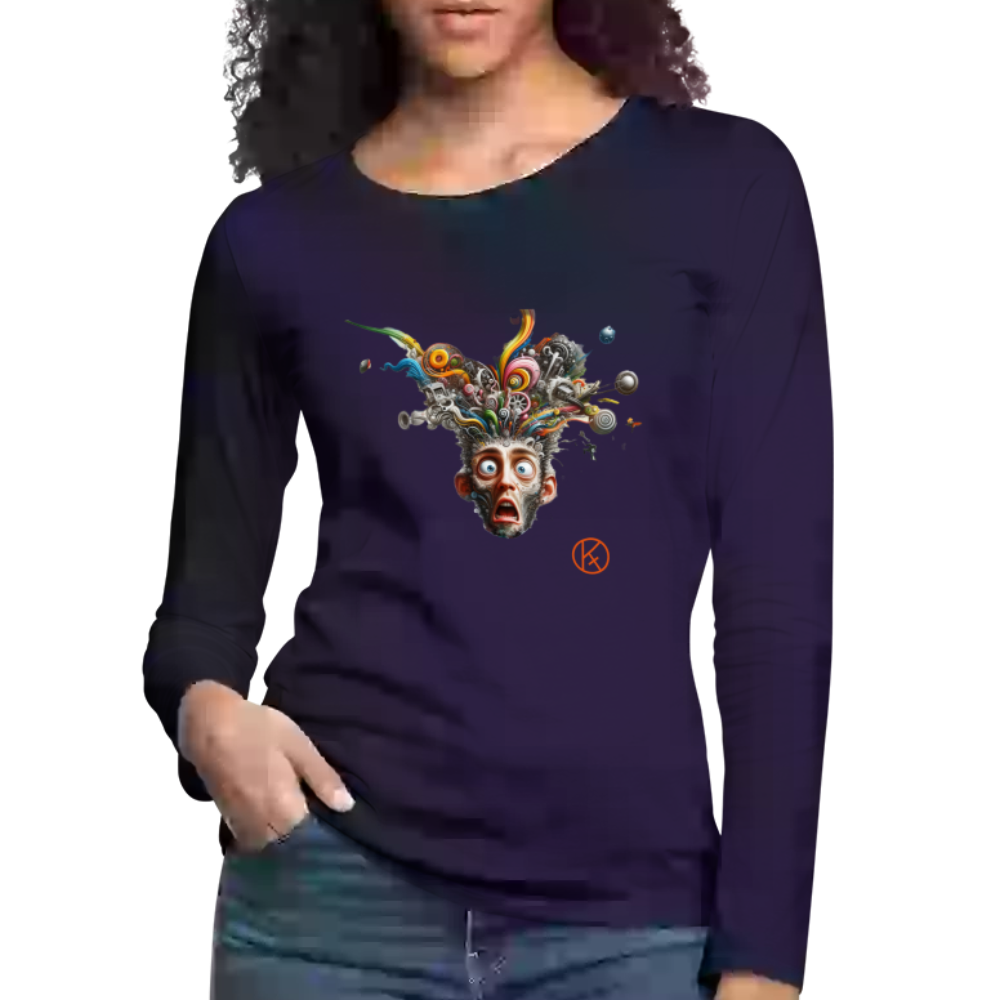 Showroom - Frauen Premium Langarmshirt - Navy