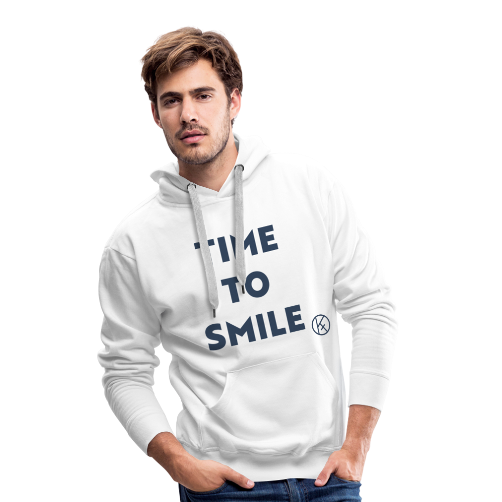 time to smile - Männer Premium Hoodie - Weiß