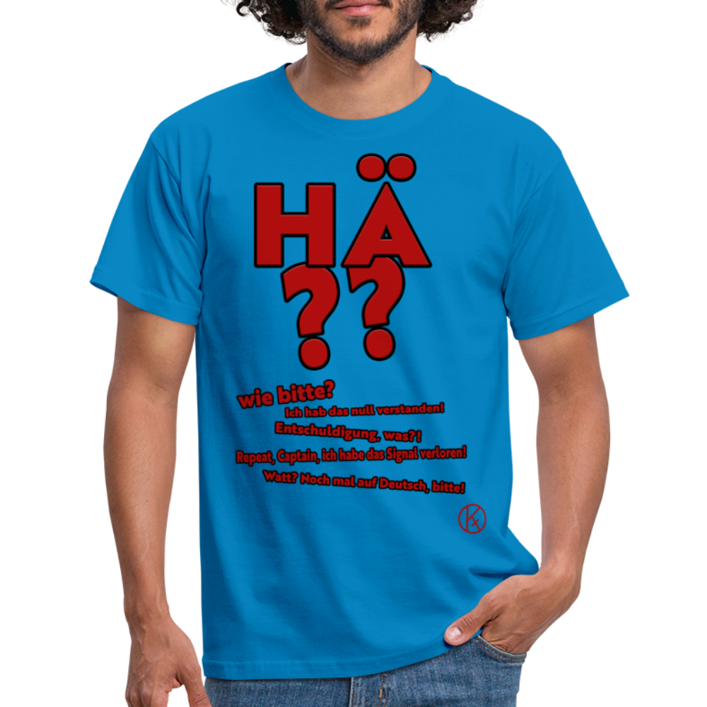 hä? - witzig - Männer T-Shirt - Royalblau