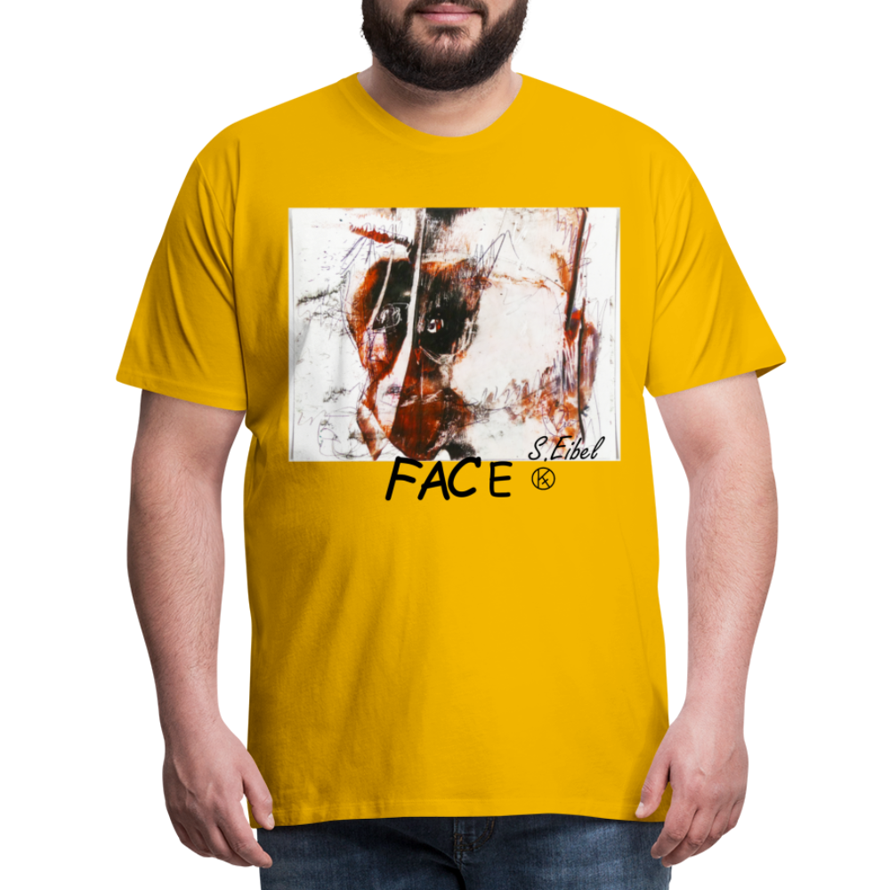 Face - eibelartig - Männer Premium T-Shirt - Sonnengelb