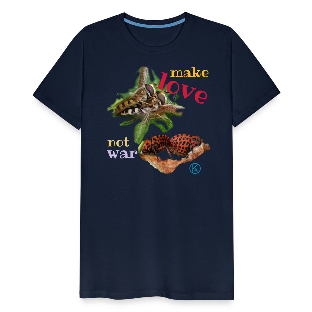 make-love - tierisches - Männer Premium T-Shirt | Spreadshirt 812 Spreadshirt - Navy