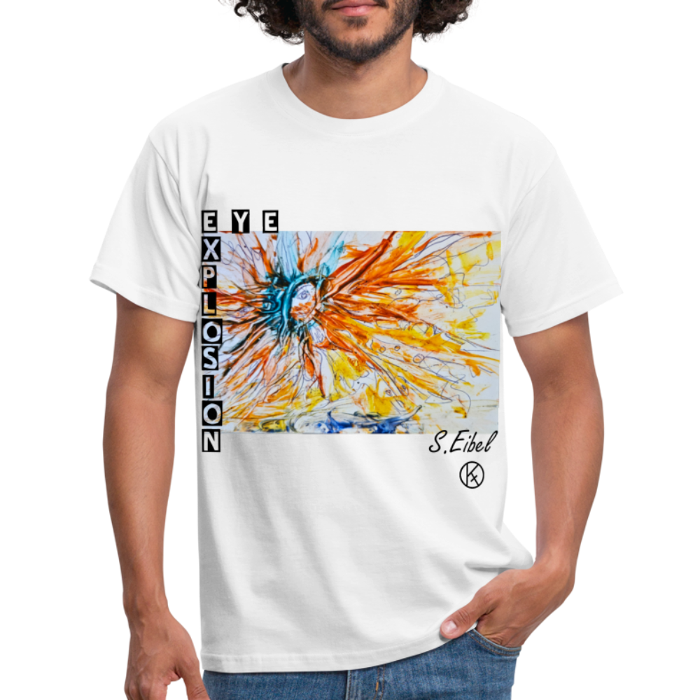 Eye Explosion - eibelartig - Palette - Männer T-Shirt Gildan - Weiß