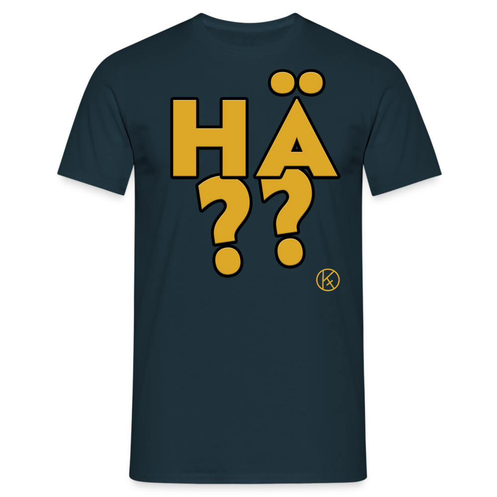 hä?? - gelb - witzig - Männer T-Shirt - Navy