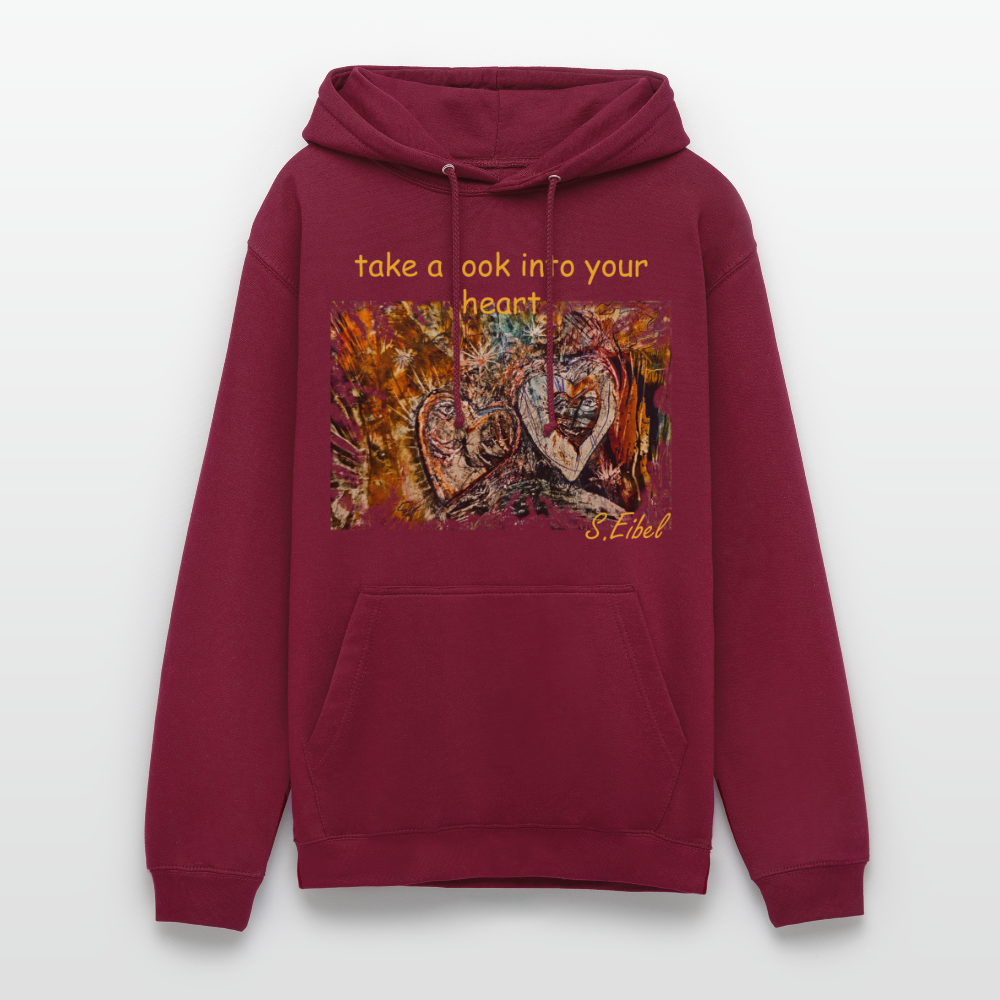 take a look into your heart - Unisex Hoodie - Bordeaux