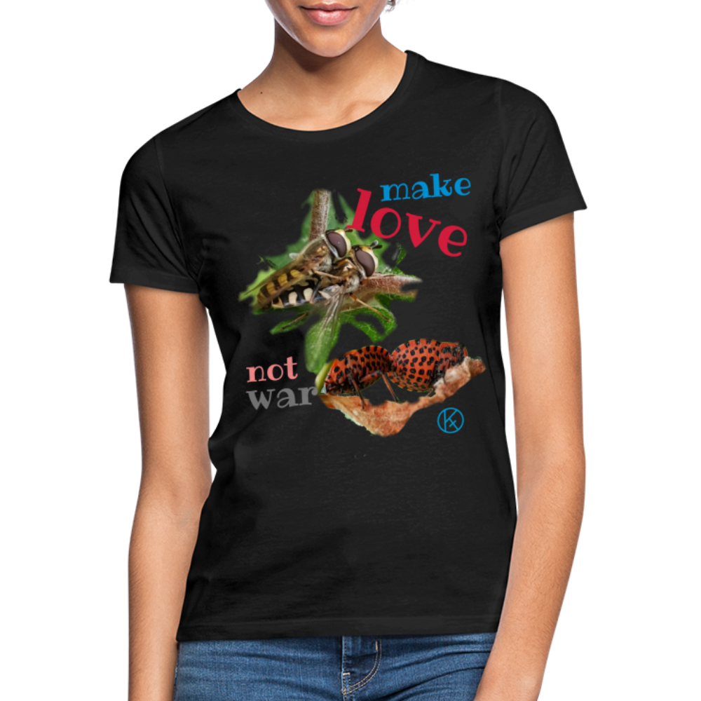 make-love - tierisches - pastell - Frauen T-Shirt - Schwarz