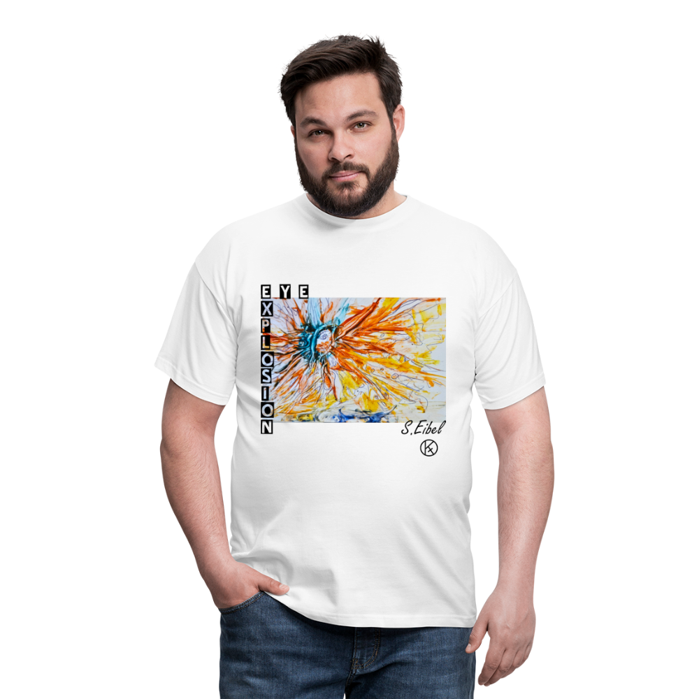 Eye Explosion - eibelartig - Palette - Männer T-Shirt Gildan - Weiß
