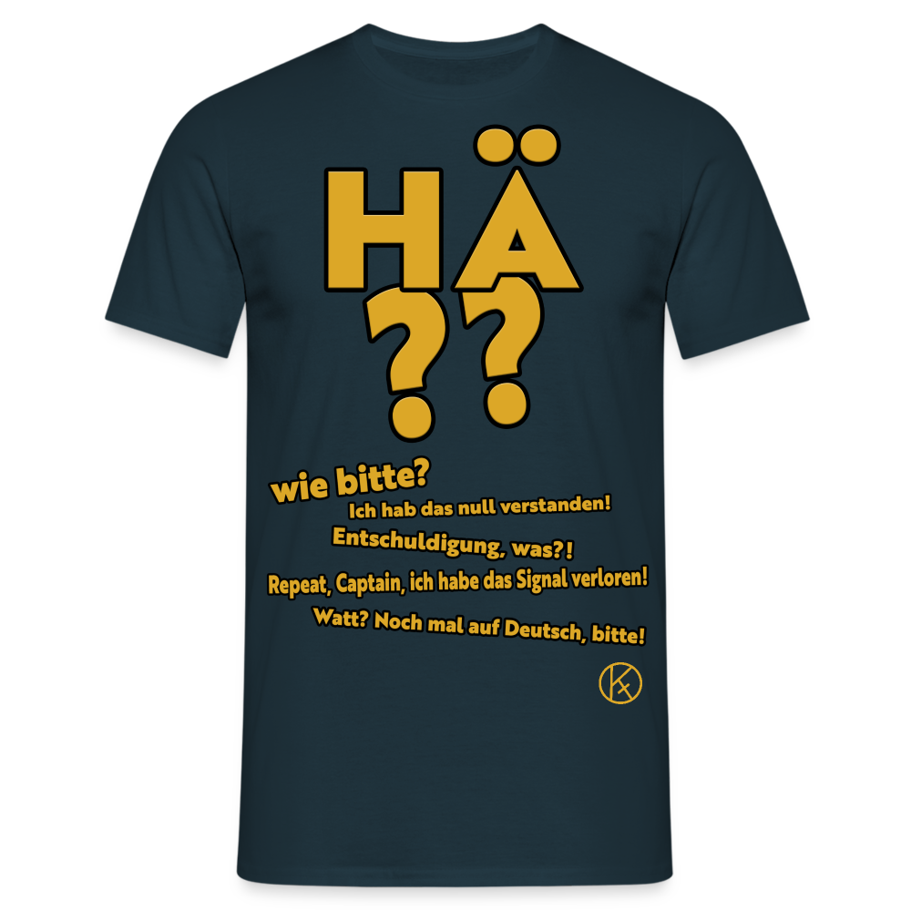 hä?? - witzig - Männer T-Shirt - Navy