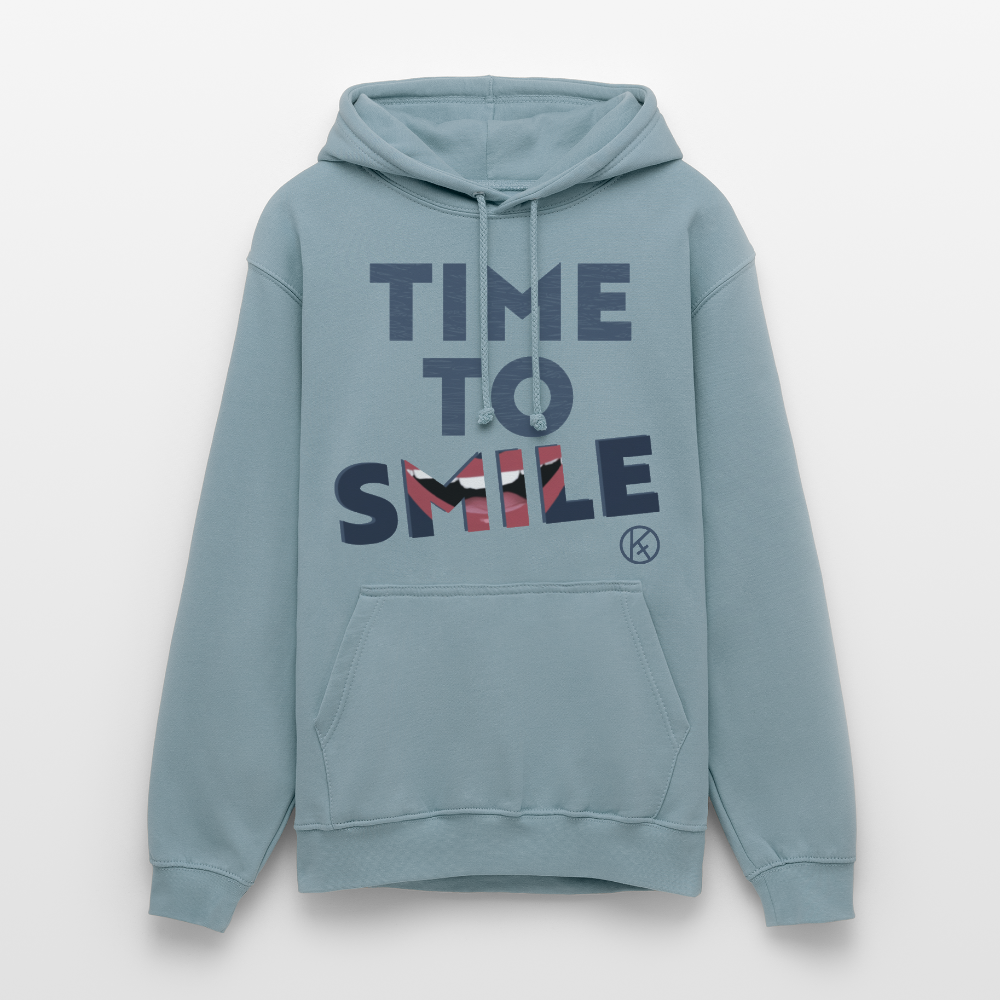 Time to smile - Unisex Hoodie AWDis Just Hoods - Nebelblau