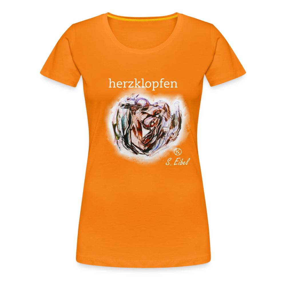 herzklopfen - eibelartig - Premium T-Shirt Frauen - Orange