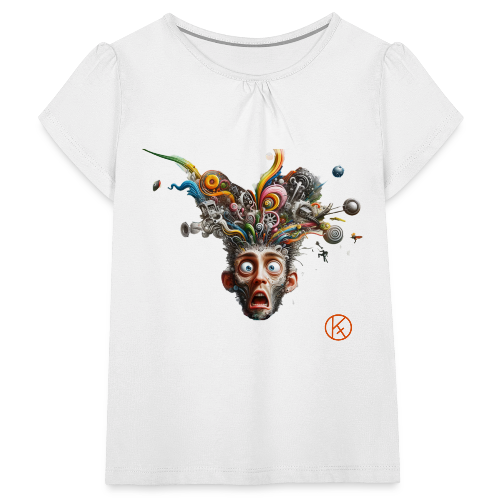 Showroom - Mädchen-T-Shirt mit Raffungen - Weiß