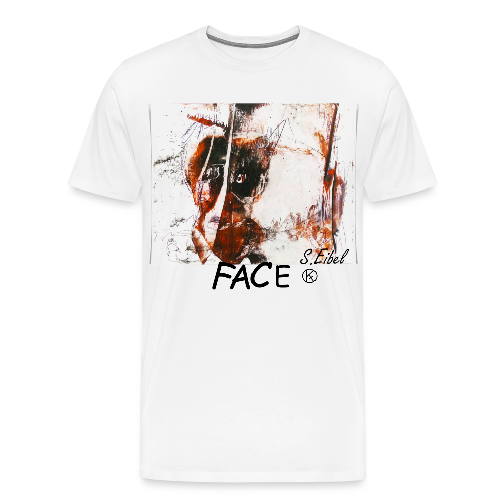 Face - eibelartig - Männer Premium T-Shirt - Weiß