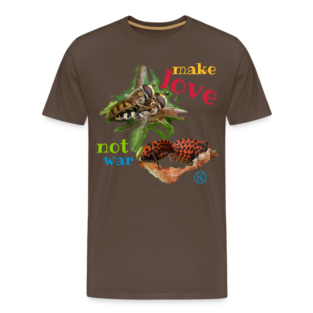 make-love - tierisches - Männer Premium T-Shirt - Edelbraun
