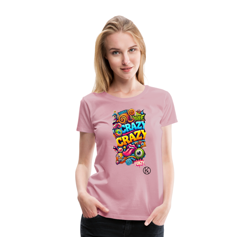 crazy - witzig - Frauen Premium T-Shirt Spreadshirt - Hellrosa